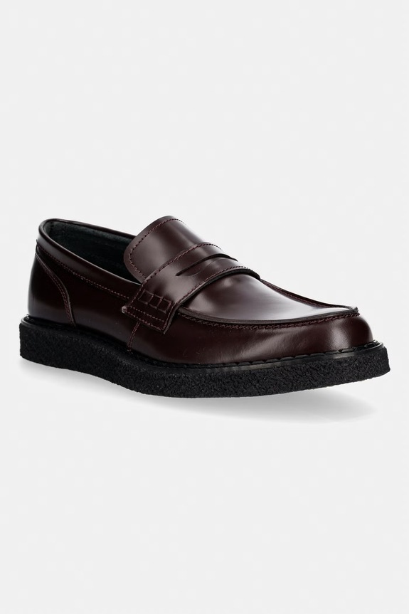 Fred Perry mocassini in pelle formale granata SB1345