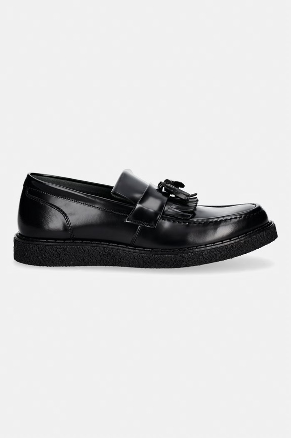Fred Perry mokasyny skórzane SB8355 czarny SS26