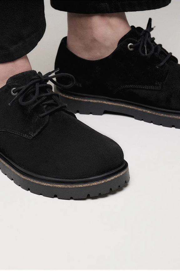 Birkenstock Highwood Lace Low men's suede flat heeled shoes 1030209