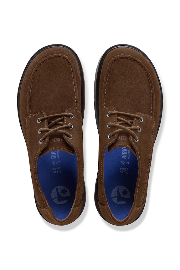 Birkenstock Highwood Moc Lace Low shoes flat heeled men's suede brown 1031885