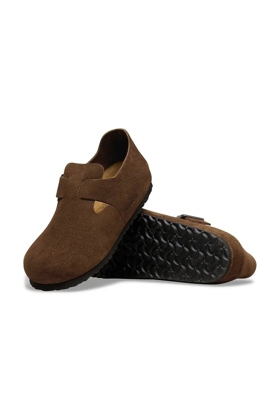 Birkenstock London półbuty męskie zamszowe brązowy 1032068