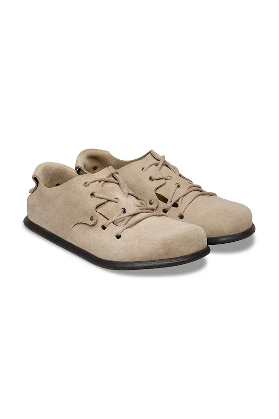 Încălțăminte Birkenstock Montana pantofi cu toc plat pentru bărbați piele întoarsă 1010515 bej