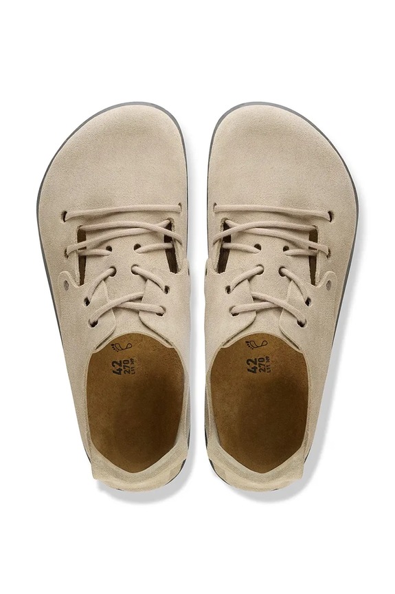 Birkenstock Montana pantofi cu toc plat pentru bărbați piele întoarsă bej 1010515