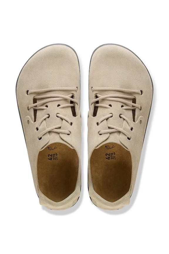 Birkenstock Montana pantofi cu toc plat pentru bărbați piele întoarsă bej 1010515