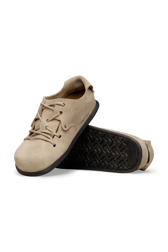 Birkenstock Montana pantofi cu toc plat pentru bărbați piele întoarsă 1010515 bej