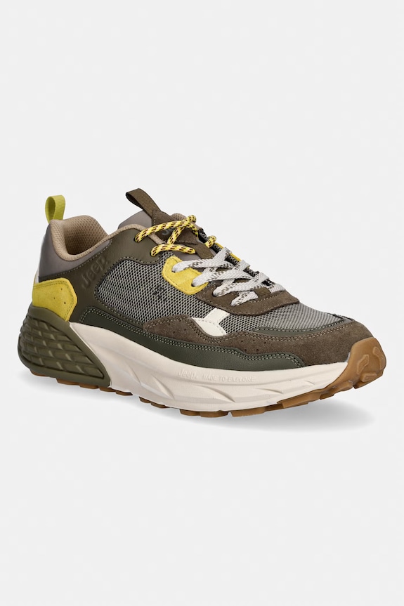 Jeep GROOVE WASHED MESH sneakersy męskie zielony JM61004A020