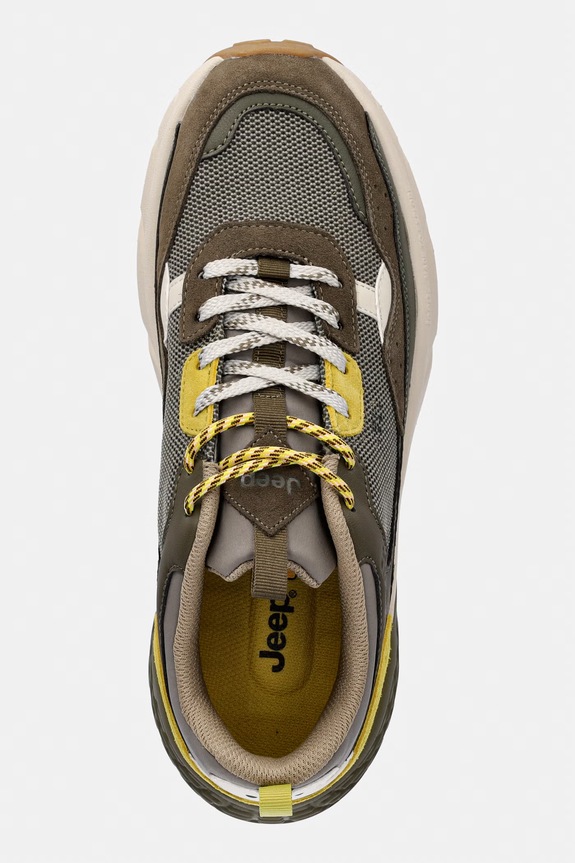 Jeep GROOVE WASHED MESH sneakersy męskie zielony JM61004A020