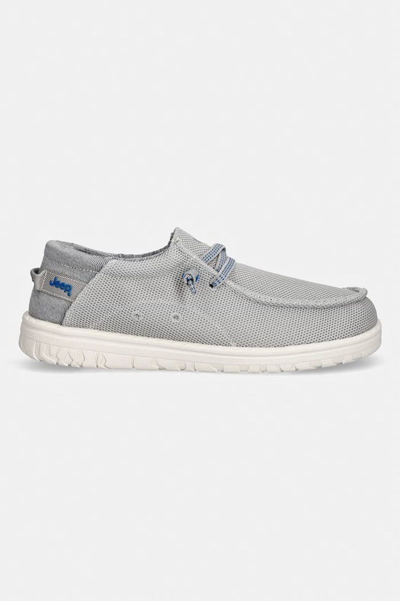 Jeep mokasyny męskie SAMOA WALLABEE KNIT JM61115A091 szary SS26