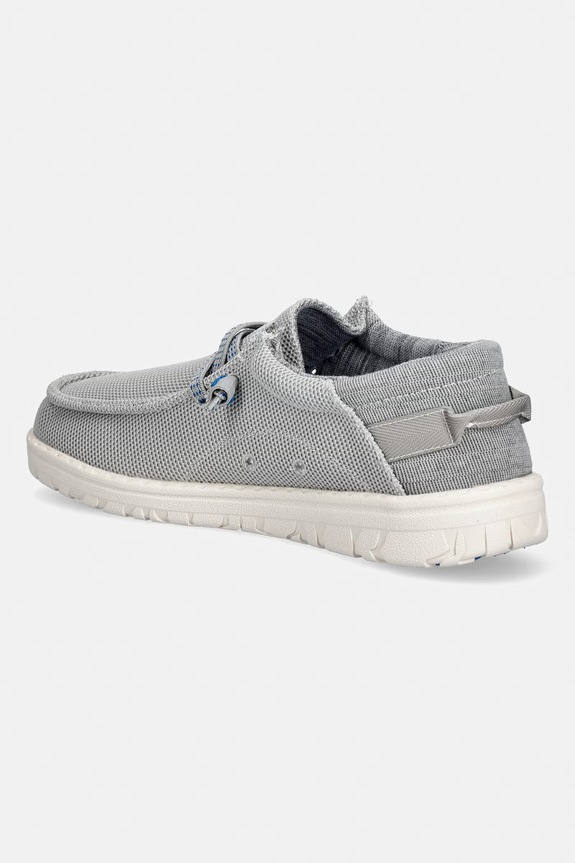 Obuwie Jeep mokasyny męskie SAMOA WALLABEE KNIT JM61115A091 szary