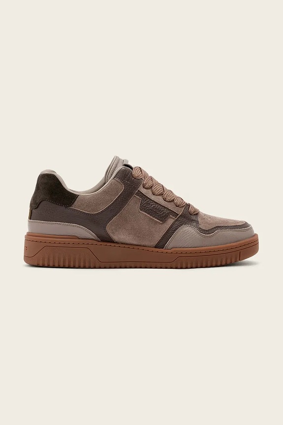 AllSaints Regan Plus Low Top sneakersy męskie skórzane brązowy M055FE