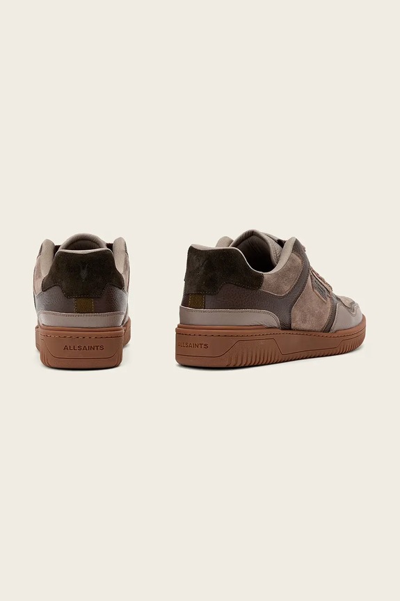 Obuwie AllSaints Regan Plus Low Top sneakersy męskie skórzane M055FE brązowy