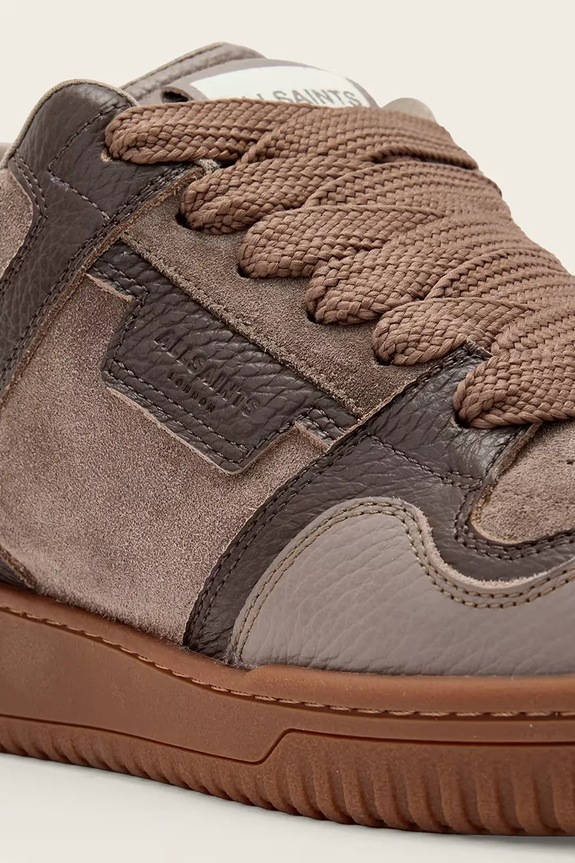 AllSaints Regan Plus Low Top sneakersy męskie skórzane brązowy M055FE