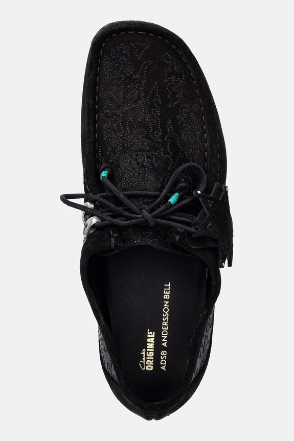 Clarks Originals x Andersson Bell mocassini da uomo in scamoscio nero 26185448