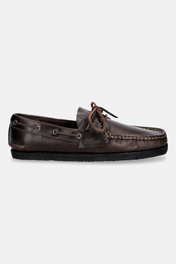 Clarks Originals Godney Boat mokasyny męskie skórzane 26185683 brązowy SS26