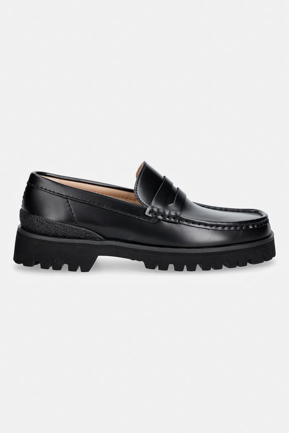 Clarks Originals Yukoner Penny mokasyny na platformie męskie skórzane 26185705 czarny SS26