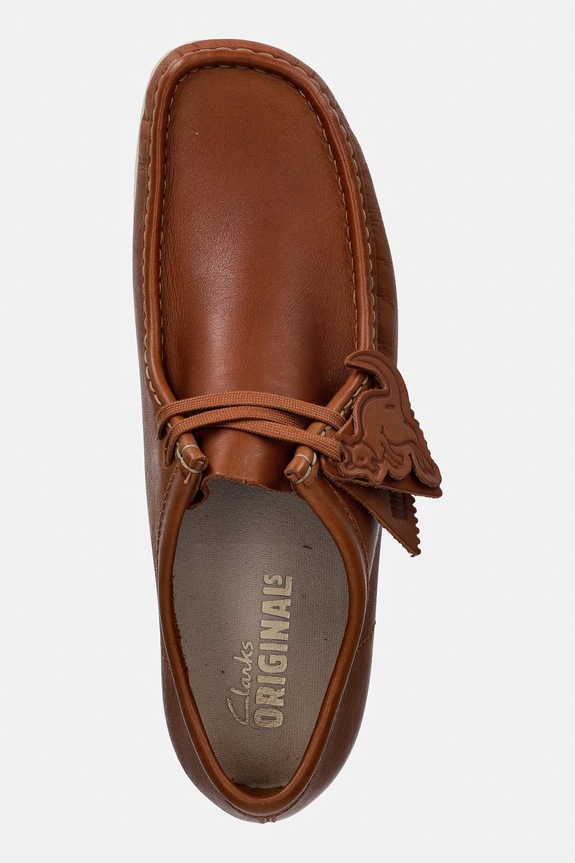 Clarks Originals Wallabee 2604 mocassini da uomo in pelle marrone 26186513
