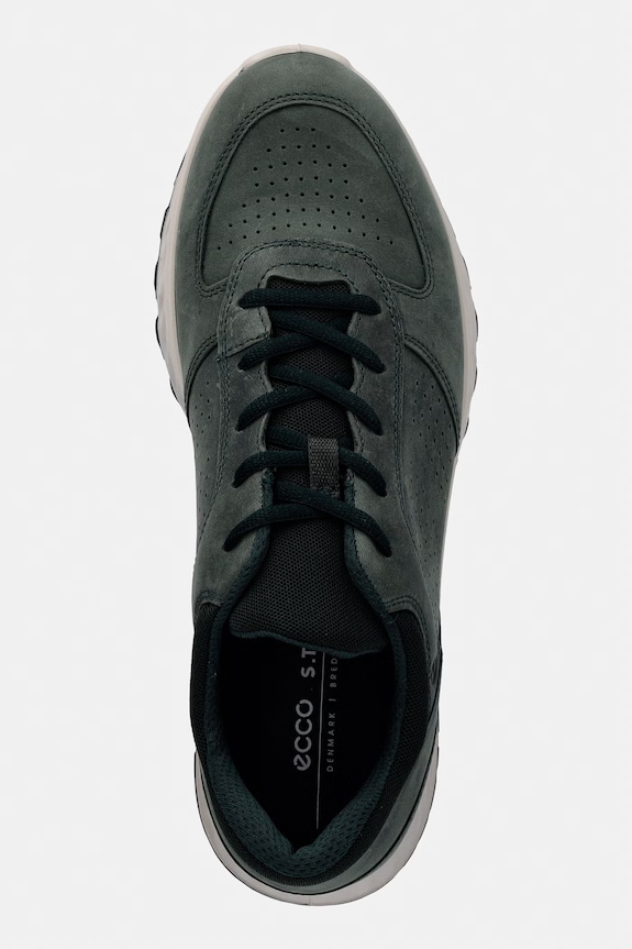 Ecco EXOSTRIDE M LOW sneakers pentru bărbați, din piele întoarsă verde 835314.02592