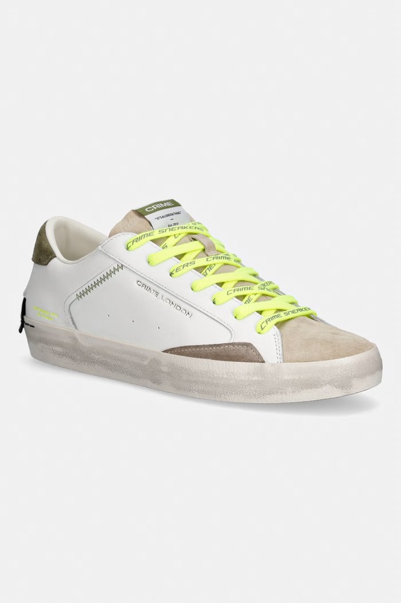Crime London DISTRESSED sneakersy męskie skórzane beżowy 19001PP8.10