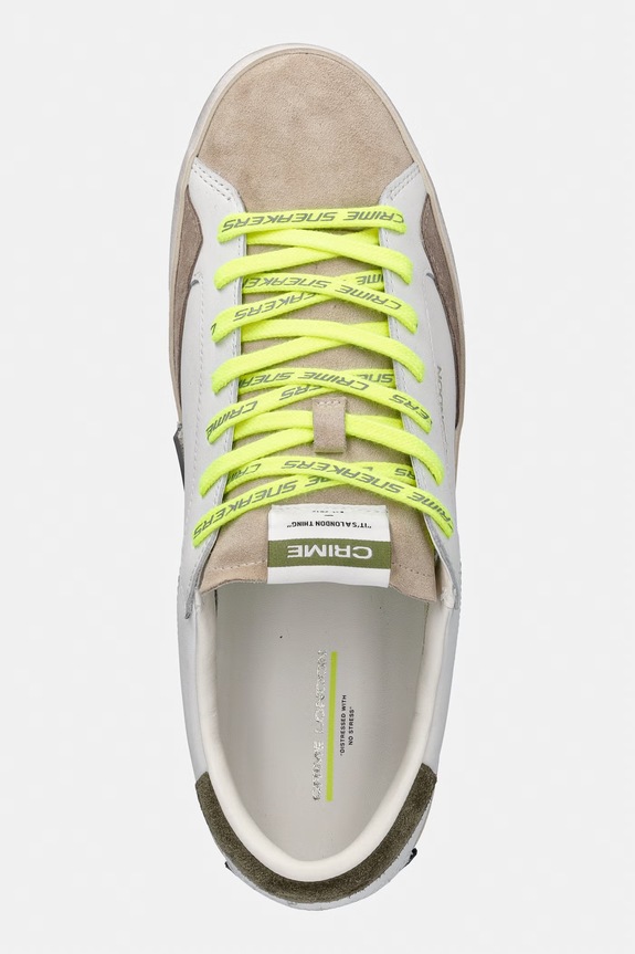 Crime London DISTRESSED sneakersy męskie skórzane beżowy 19001PP8.10
