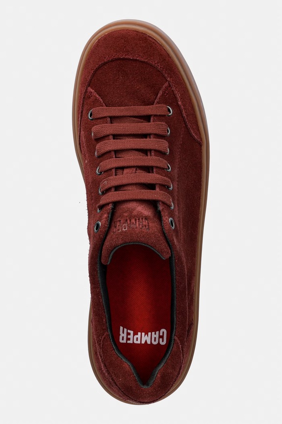 Camper Runner Twentyfive sneakers da uomo in scamoscio granata K101105.006