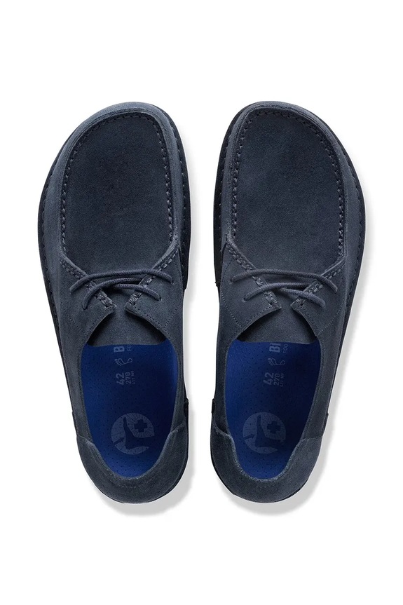 Birkenstock κλειστά χαμηλά παπούτσια σουέτ Utti σκούρο μπλε 1031468