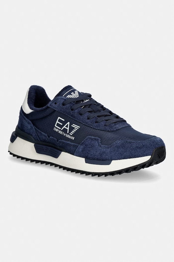 EA7 Emporio Armani tenisky semišová koža tmavomodrá AF19175.7X000380