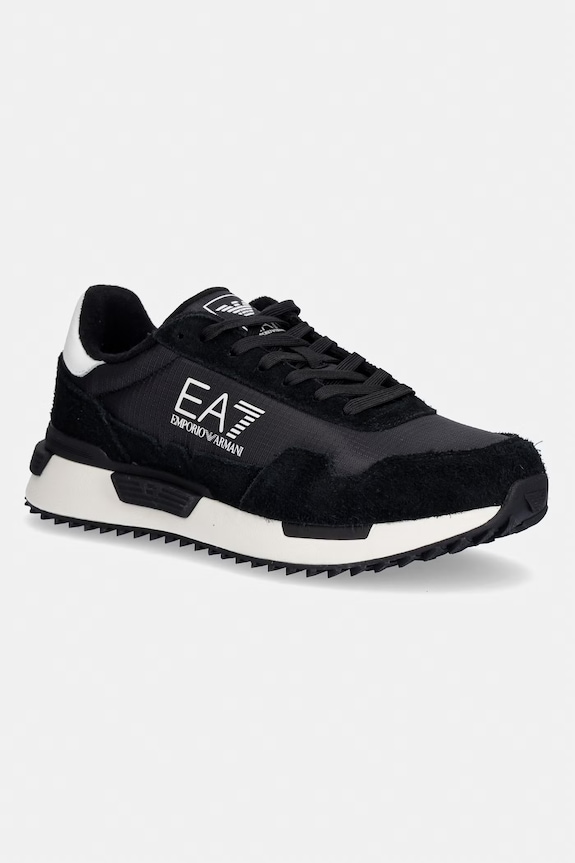 EA7 Emporio Armani tenisky semišová koža čierna AF19175.7X000380