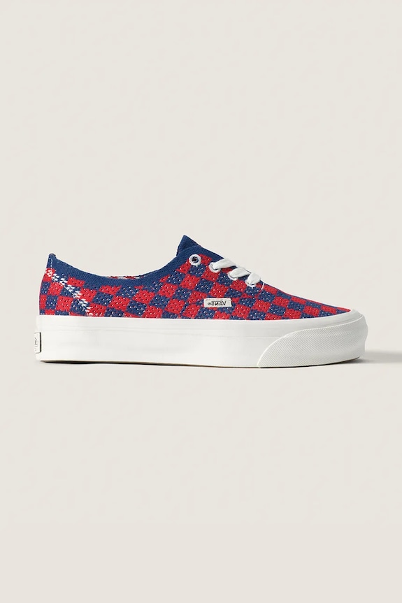 Vans LX Premium Authentic 44 EK Checkerboard tenisky červená VN000EJCRDB1