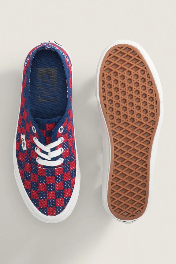 Vans LX Premium Authentic 44 EK Checkerboard tenisky červená VN000EJCRDB1
