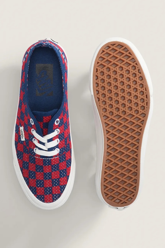 Vans LX Premium Authentic 44 EK Checkerboard tenisky červená VN000EJCRDB1
