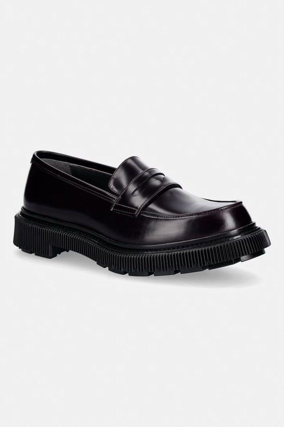 Кожаные мокасины ADIEU Type 159 casual фиолетовой Type.159