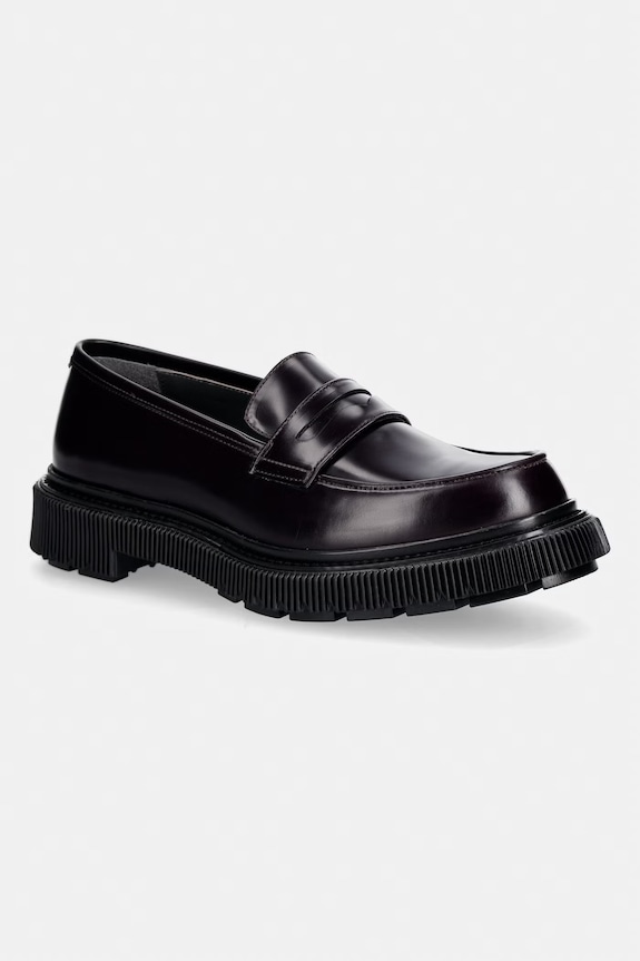 Кожаные мокасины ADIEU Type 159 casual фиолетовой Type.159