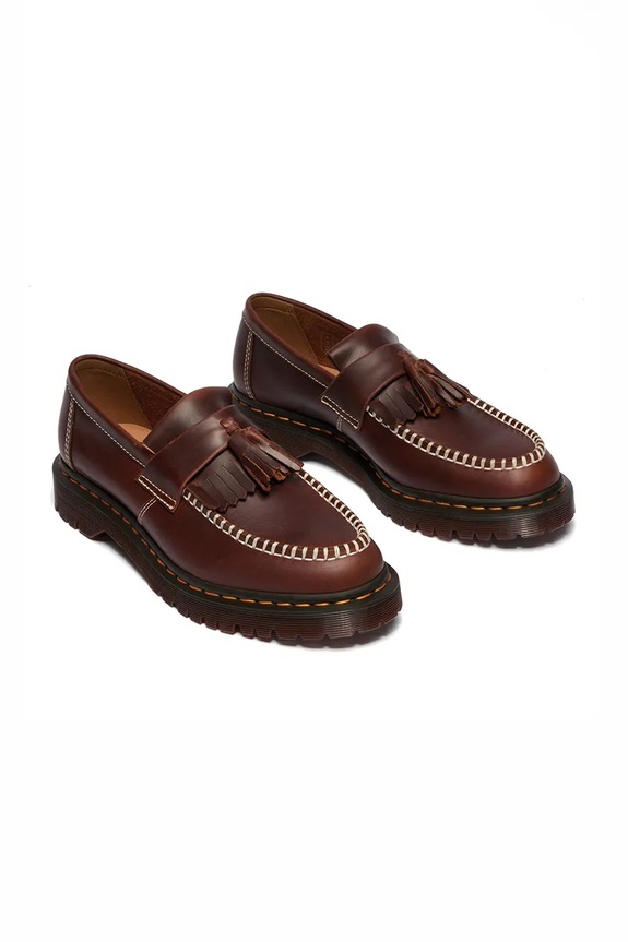 Dr. Martens mokasíny kožené Adrian Ben Tassel Loafer DM42849200 hnedá SS26