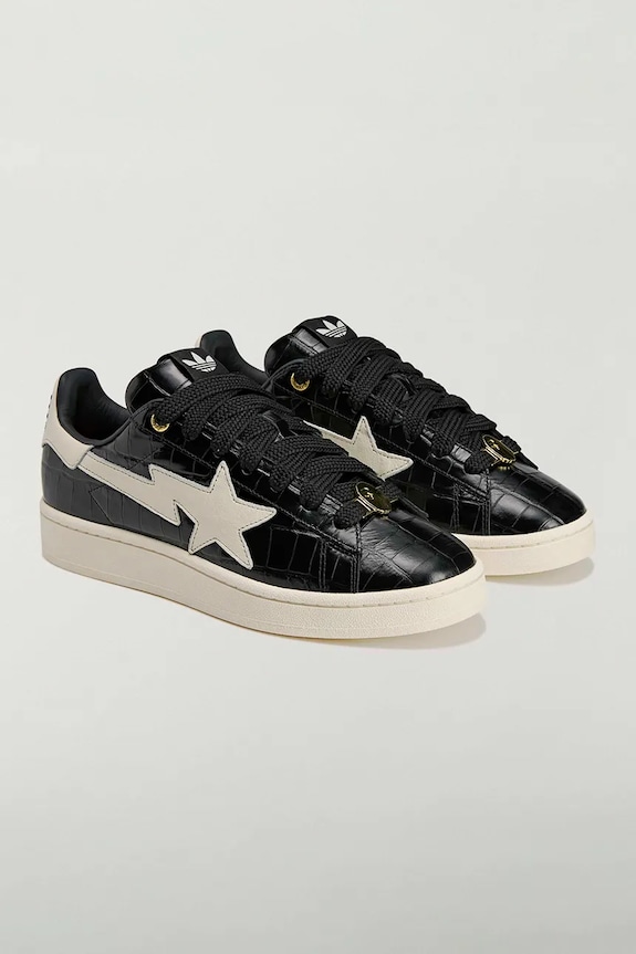 Δερμάτινα sneakers adidas Originals x BAPE KJ8851 μαύρο SS26