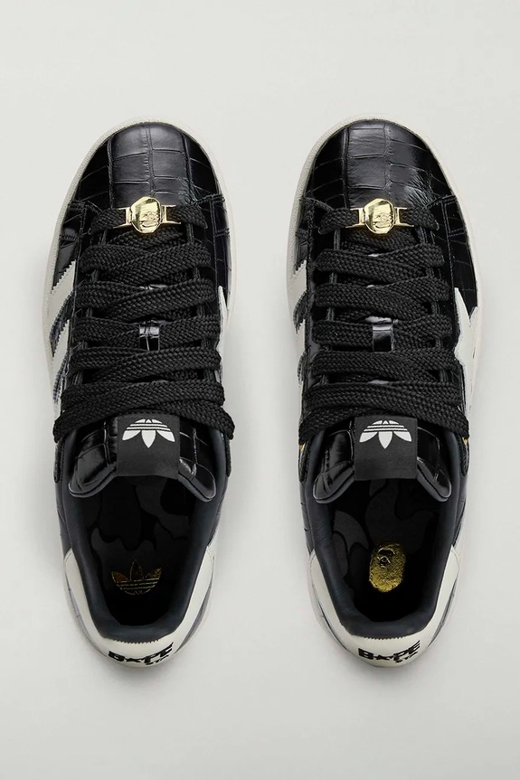 Δερμάτινα sneakers adidas Originals x BAPE μαύρο KJ8851