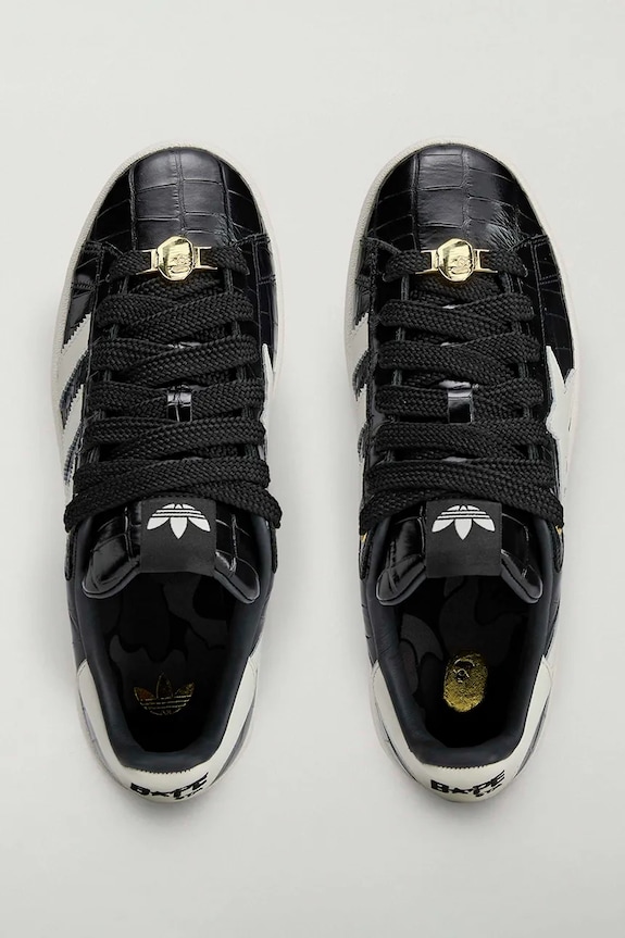 Δερμάτινα sneakers adidas Originals x BAPE μαύρο KJ8851