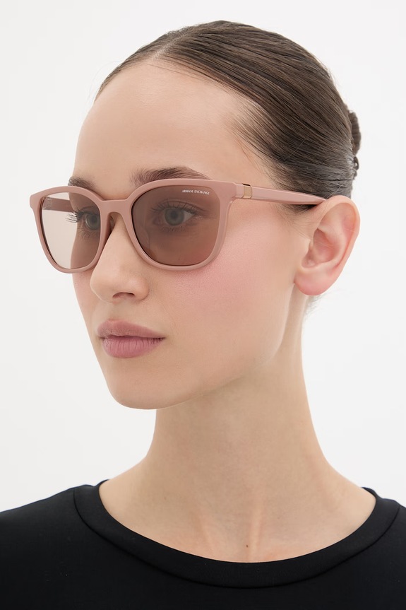 Armani Exchange okulary przeciwsłoneczne damskie beżowy 0AX4168SU