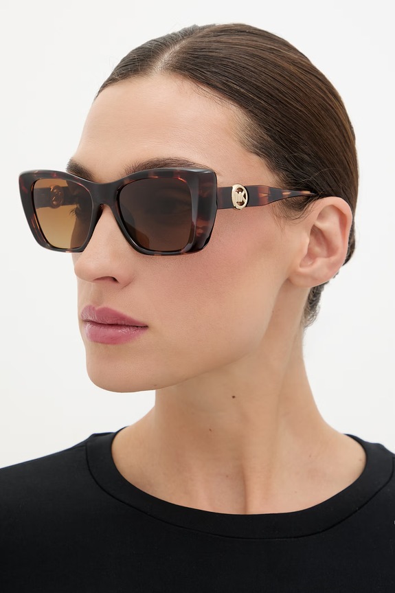Michael Kors slnečné okuliare typ mačacieho oka dámske hnedá 0MK2270U