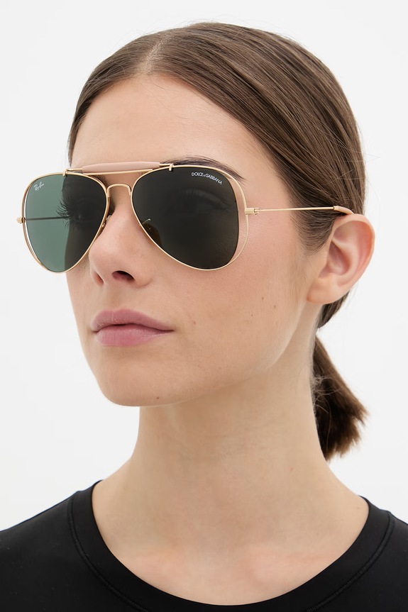 Ray-Ban okulary przeciwsłoneczne pilotki damskie RAY-BAN X DOLCE&GABBANA złoty 0RB3029M