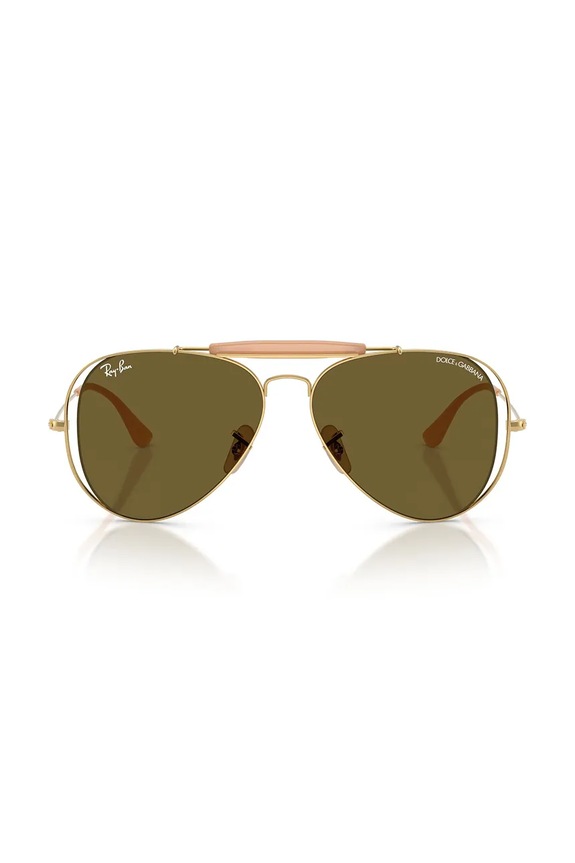 Akcesoria Ray-Ban okulary przeciwsłoneczne pilotki damskie RAY-BAN X DOLCE&GABBANA 0RB3029M złoty
