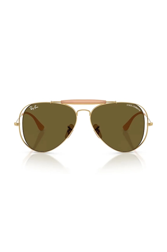 Akcesoria Ray-Ban okulary przeciwsłoneczne pilotki damskie RAY-BAN X DOLCE&GABBANA 0RB3029M złoty