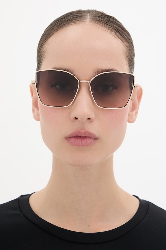 Guess ochelari de soare cat eye pentru femei GF00014.5732F aur