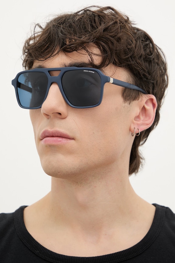 Armani Exchange okulary przeciwsłoneczne pilotki męskie granatowy 0AX4166SU