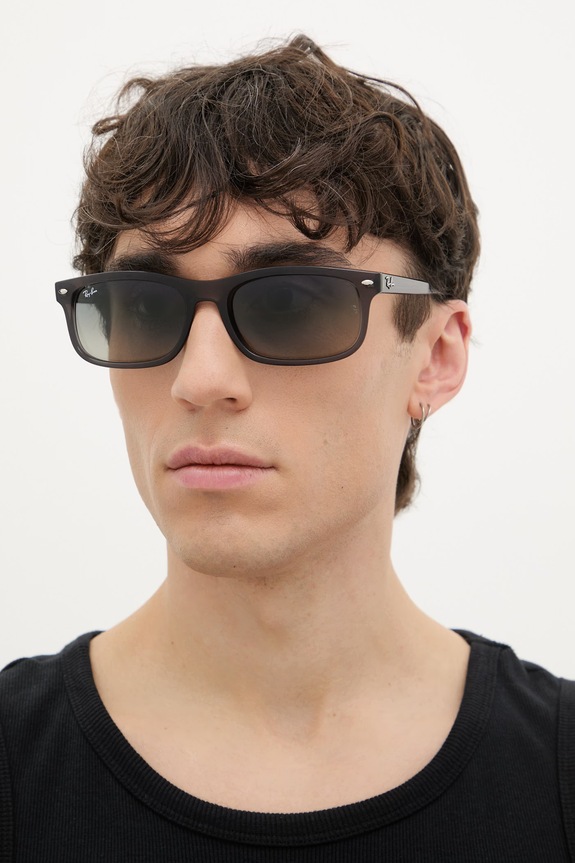 Armani Exchange sončna očala aviator moška siva 0AX4166SU
