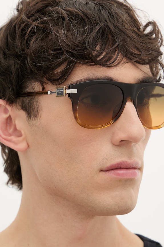 Akcesoria Dolce & Gabbana okulary przeciwsłoneczne męskie 0DG4546 brązowy