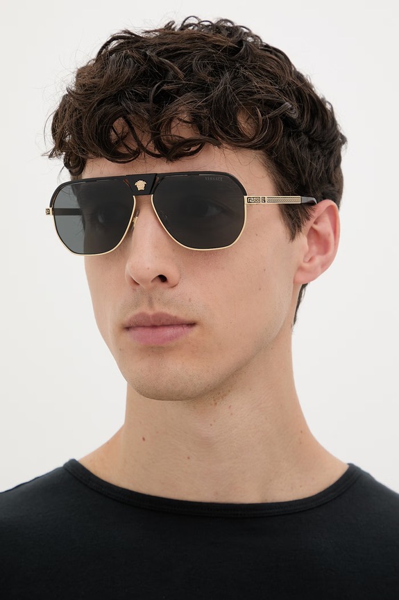 Versace ochelari de soare pentru bărbați aur 0VE2294