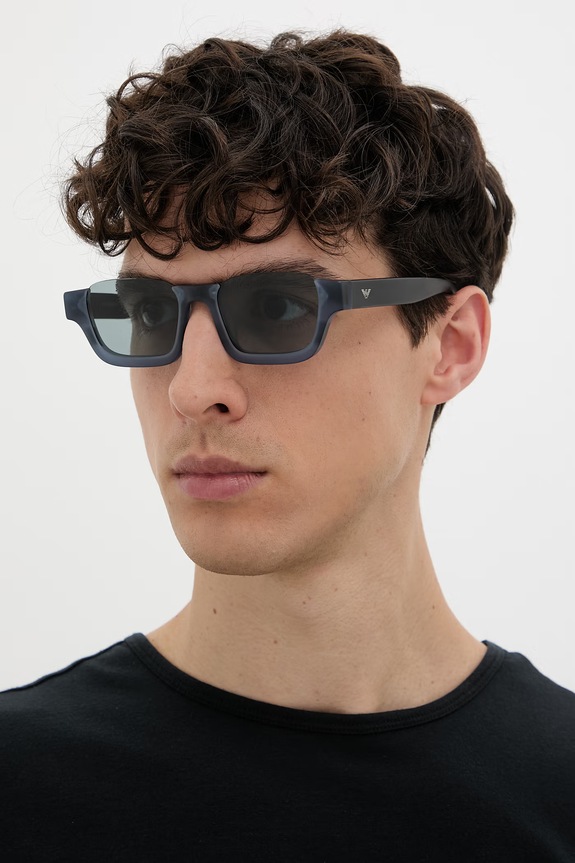 Emporio Armani okulary przeciwsłoneczne kwadratowe 0EA4268U niebieski SS26