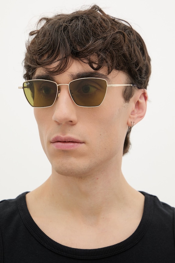 Ray-Ban ochelari de soare ochi de pisică aur 0RB3783