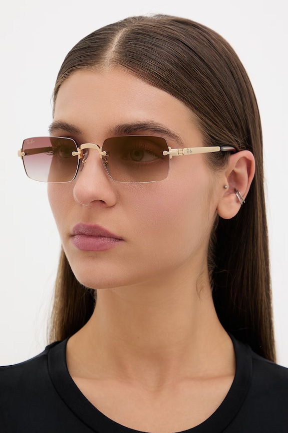 Ray-Ban okulary przeciwsłoneczne 0RB3928 złoty SS26