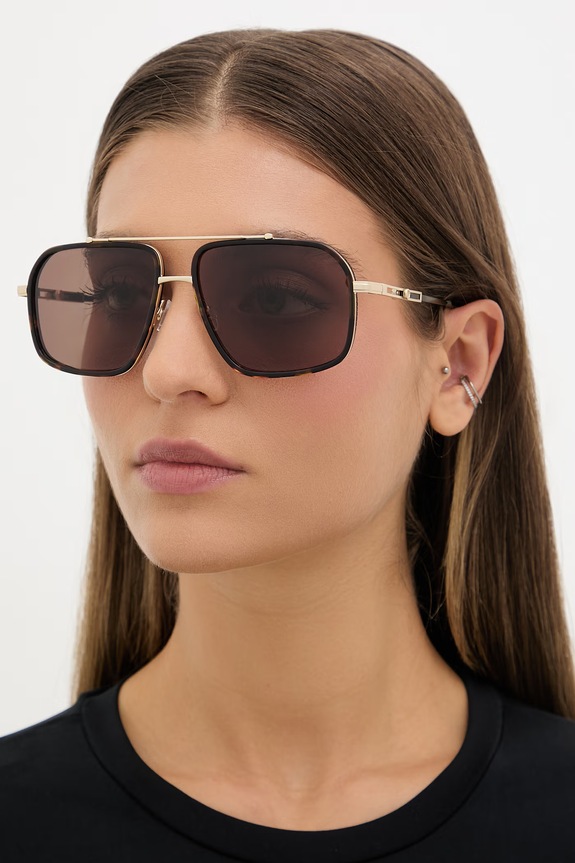 Barbour okulary przeciwsłoneczne BAS.3104 złoty AA00